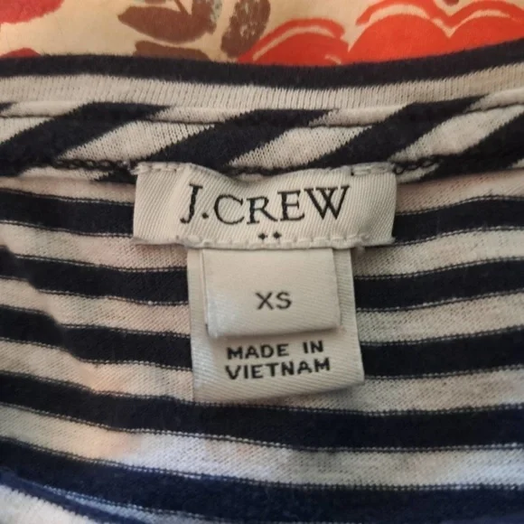 J. Crew Navy & White Stripe Tank Top Size XS - Picture 4 of 6